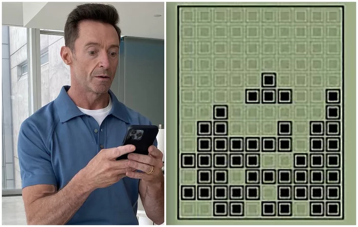 Tetris - My, Images, The photo, Screenshot, Memes, Picture with text, Tetris, Hugh Jackman
