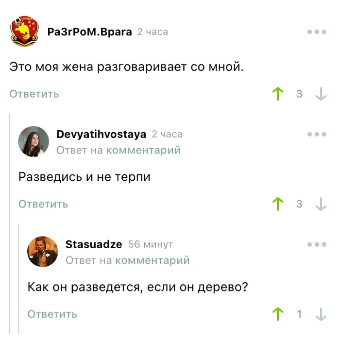 And they say that only women are like a log) - Comments on Peekaboo, Humor, Screenshot