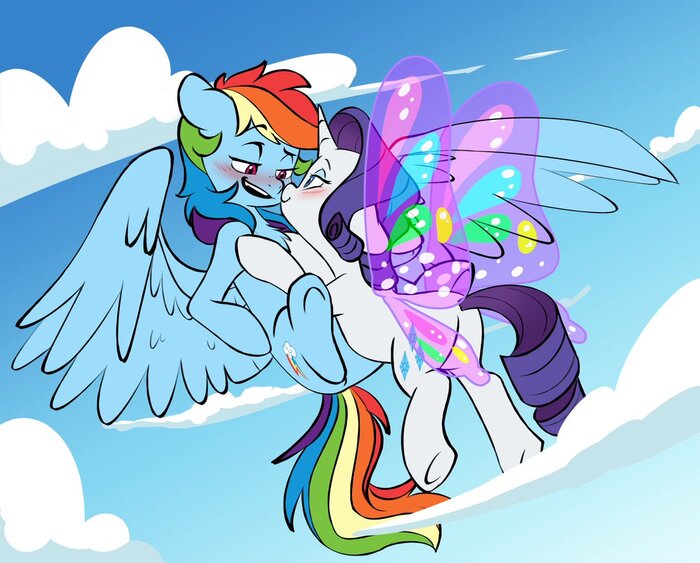 -  My Little Pony, , Rarity, Rainbow Dash, , Doodle-mark