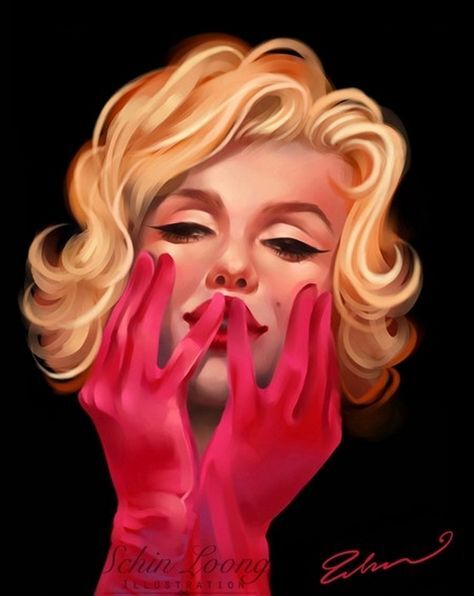 Marilyn Monroe on art (LIV) Cycle Magnificent Marilyn 1067 issue - Art, Cycle, Gorgeous, Marilyn Monroe, Actors and actresses, Celebrities, Blonde, Girls, Drawing