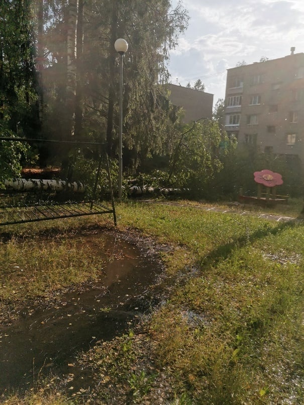 Sarov. Aftermath of the hurricane - My, Sarov, But, Closed city, Hurricane, Longpost