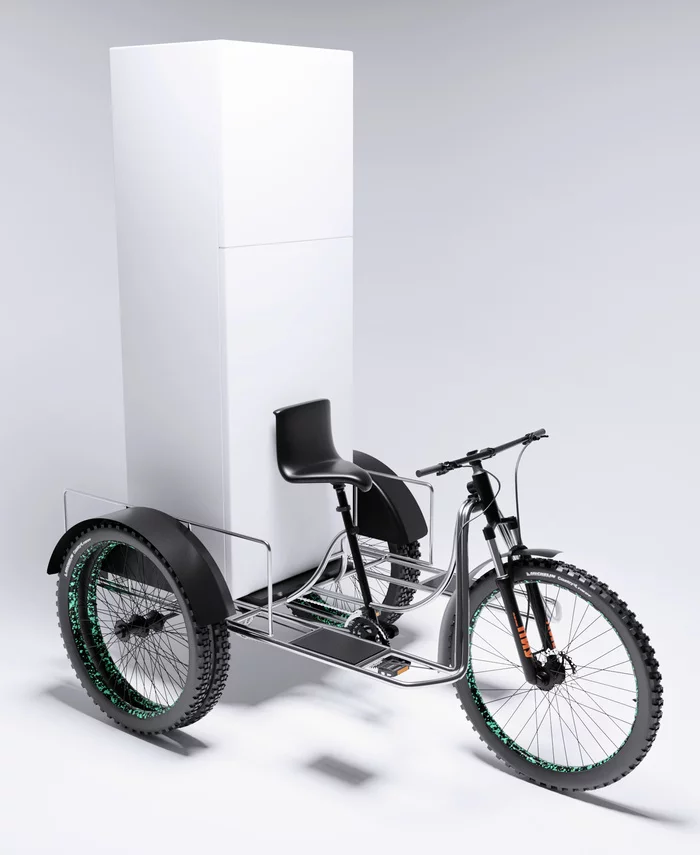 Cargo bike render - My, A bike, Cargo, 3D modeling, Blender