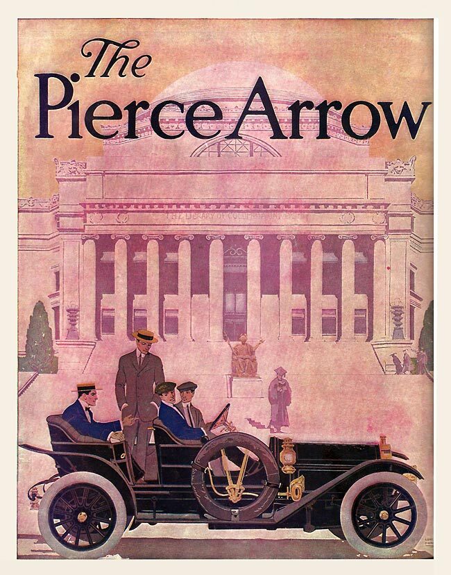 Pierce-Arrow Cars (1907 — 1926) - Advertising, Creative advertising, Automotive classic, Pierce-Arrow, USA, 20th century, Longpost