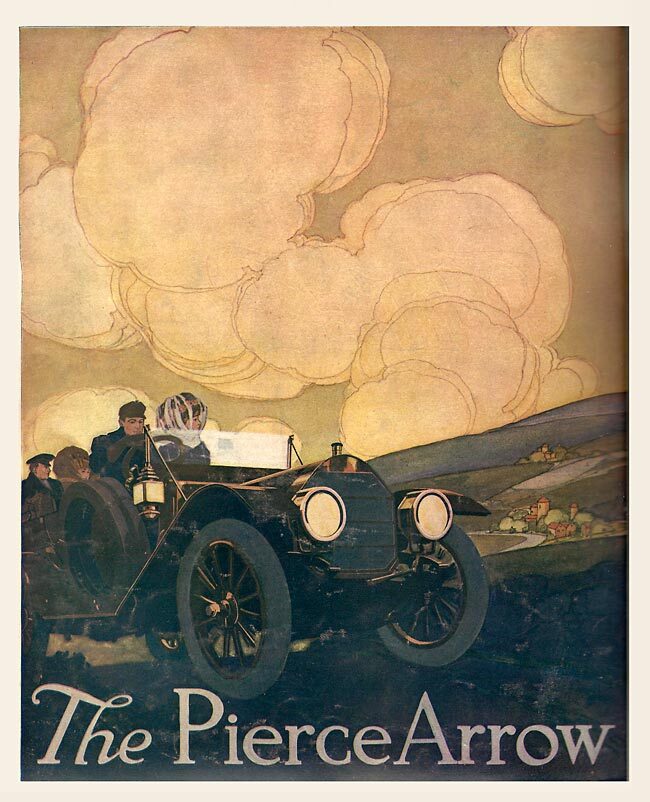 Pierce-Arrow Cars (1907 — 1926) - Advertising, Creative advertising, Automotive classic, Pierce-Arrow, USA, 20th century, Longpost