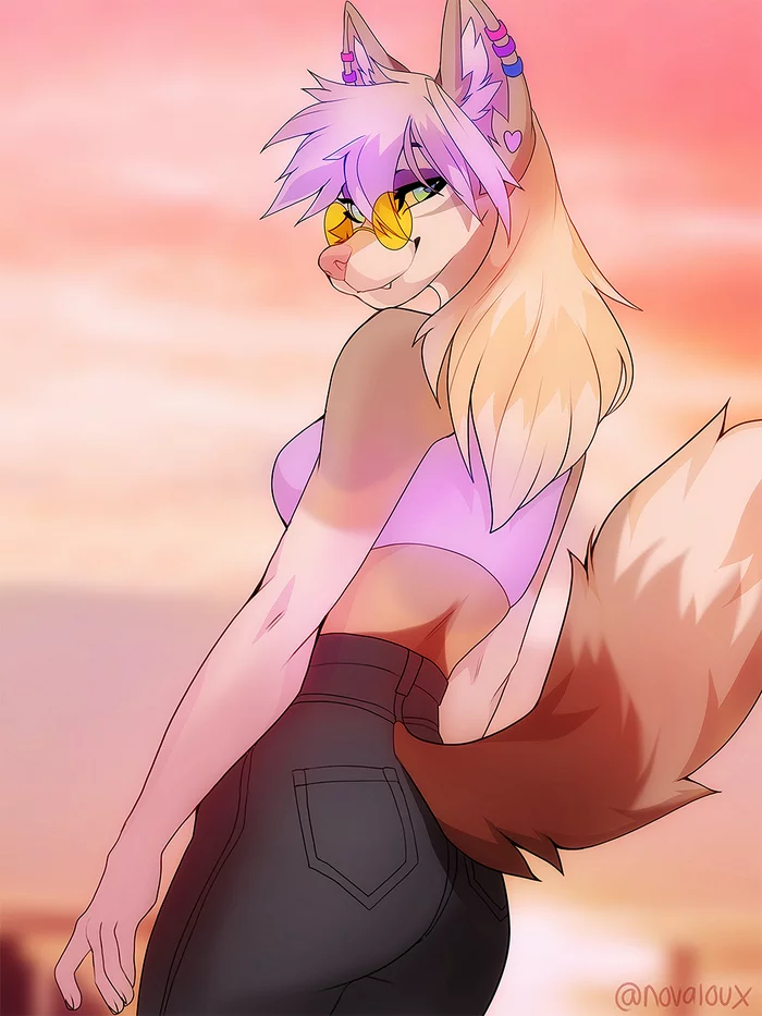 Rinka - Furry, Anthro, Art, Furry canine, Littlefreckles