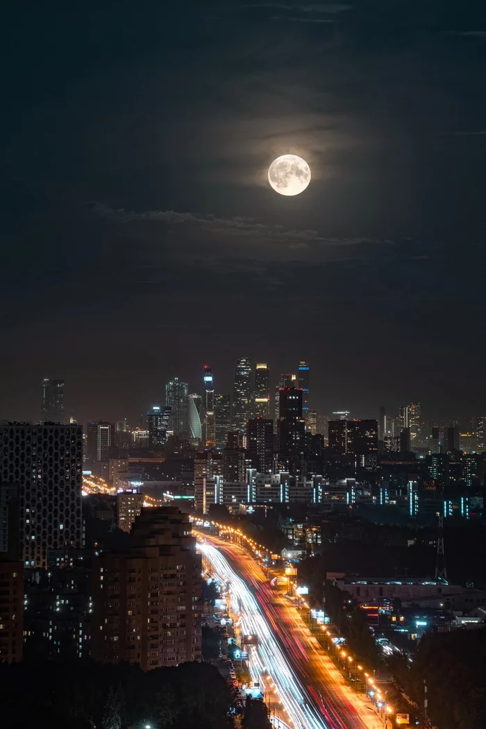 Supermoon 07/14/2022 - My, Moscow, The photo, beauty, Town, Photographer, moon, New moon, Super moon