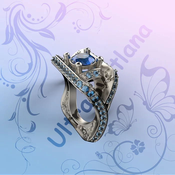 ringlet - My, Jewelry, 3D, Design, Zbrush, Silver, Jewelcrafting, 3D modeling