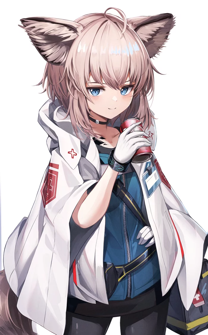 Cute Medic Sussurro - Anime, Anime art, Arknights, Sussuro, Animal ears, Mobile games