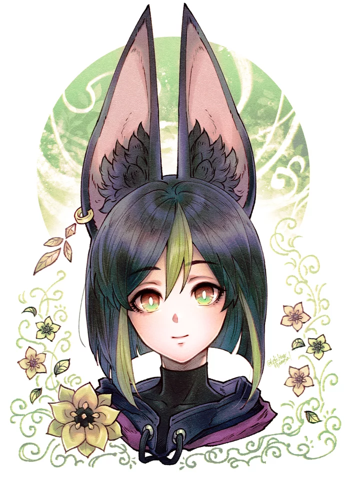 Tighnari - Genshin Impact, Арт, Anime Art, Tighnari, Animal Ears