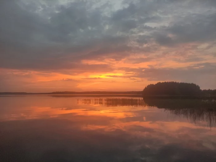 Sunset in Karelia - My, Vacation, Camping, Fishing, Longpost, Sunset, Карелия