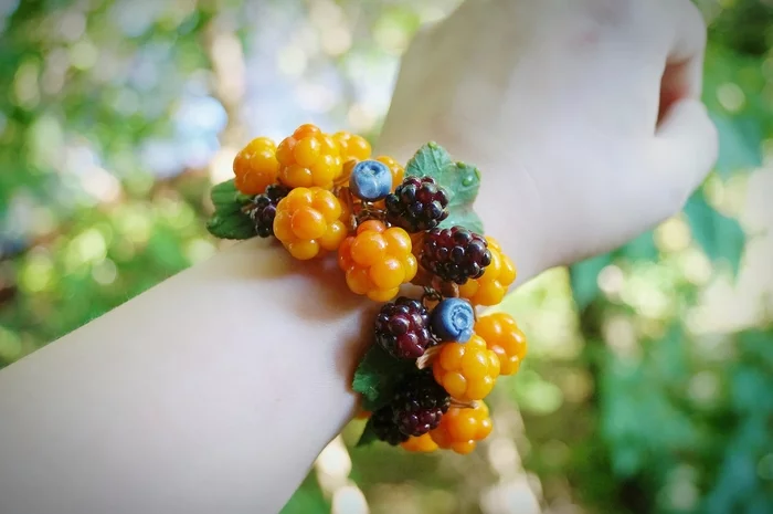 Yes Yes! - My, Longpost, Polymer clay, Nature, Girls, Women, Art, Creation, Realism, Berries, Interesting, Summer, North, Presents, Decoration, Лепка, Handmade, Needlework, Needlework without process, beauty, beauty of nature