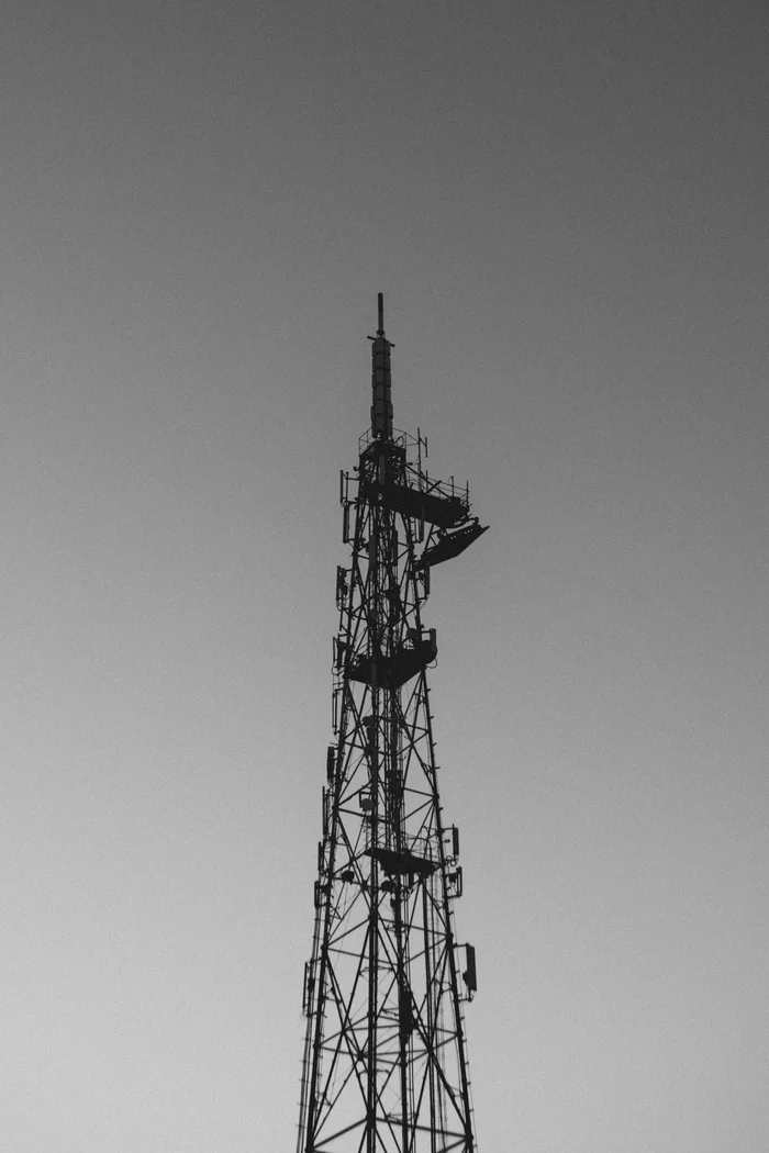 Valdai radio station - My, The photo, Sony, Walk, Tower, Radio, City walk, Black and white photo