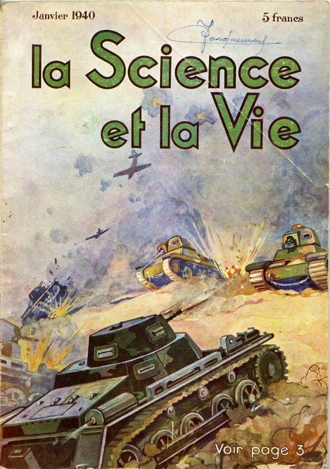 La Science et la Vie (Science and Life), magazine covers - Magazine, Cover, France, The Second World War, Science fiction, Illustrations, 20th century, Longpost