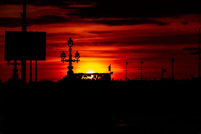 Sunset - My, Saint Petersburg, Sunset, The photo, The sun