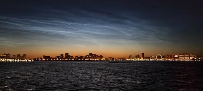 Silver clouds. - My, The photo, Noctilucent clouds, Kazan