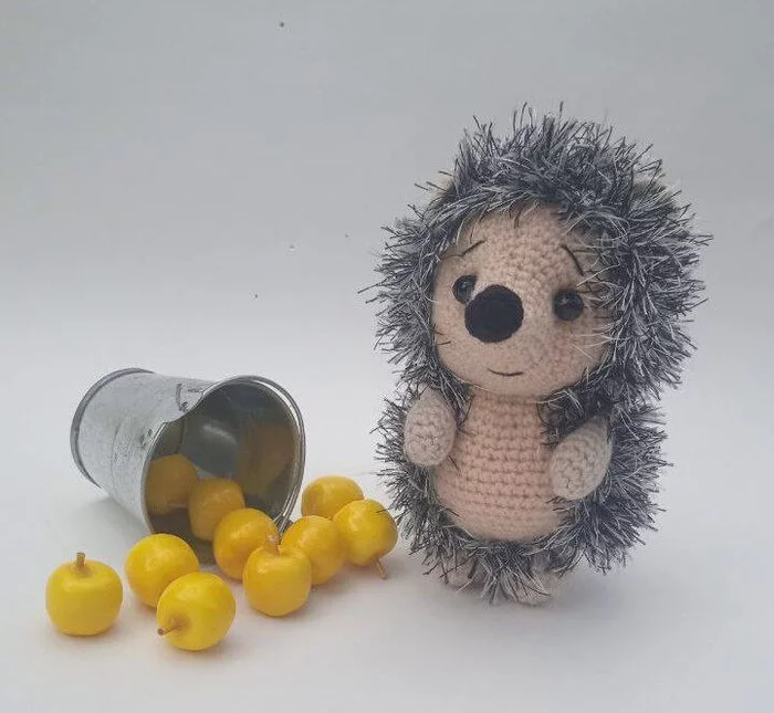 Hedgehog - My, Amigurumi, Crochet, Knitted toys, Knitting, Hedgehog