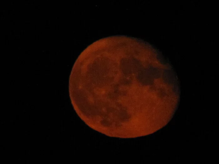 Blood Moon. - My, Crimea, Evpatoria, moon, Super moon, Black Sea, Longpost