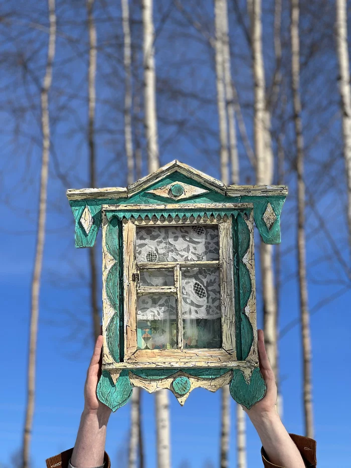 Unusual gift for grandma - My, Decor, With your own hands, Crafts, Homemade, Youtube, Window, Grandmother, Village, Nostalgia, Childhood, Childhood of the 90s, Panel, Video, Longpost