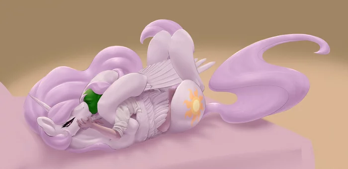 In the arms of a princess - My little pony, PonyArt, Shipping, Anon, Molestia