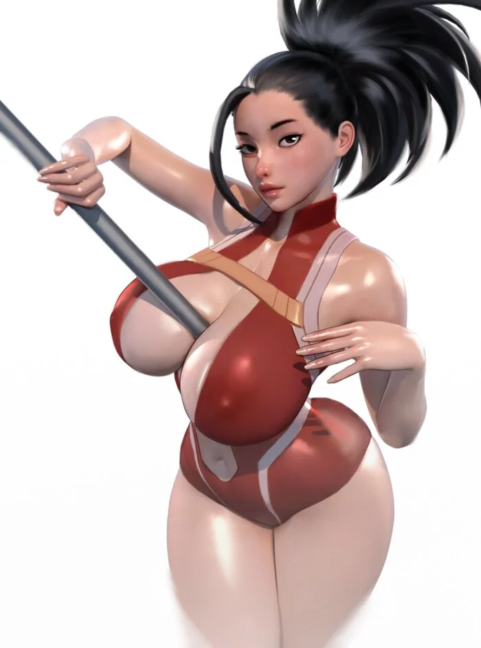 Momo - NSFW, Popogori, Art, Anime, Anime art, Hand-drawn erotica, Boku no hero academia, Yaoyorozu momo