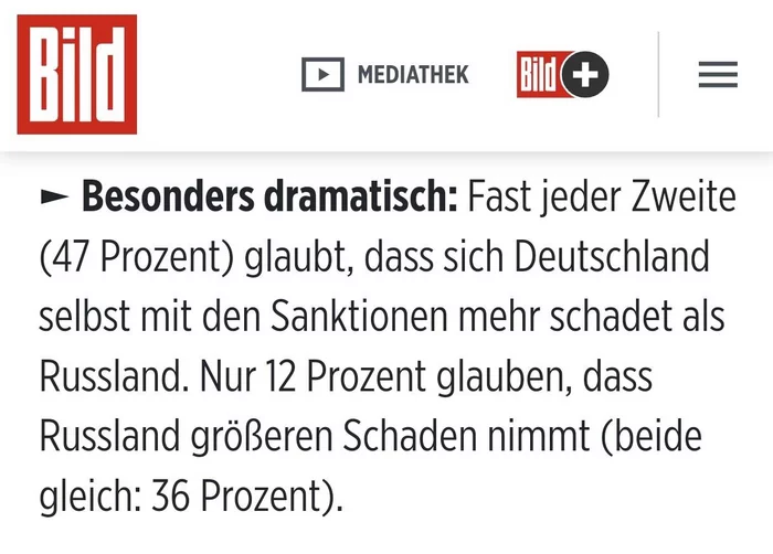 But who cares what people think - Politics, West, Germany, Russia, Sanctions, news, Newspapers, Picture with text, Screenshot, Statistics, Opinion poll