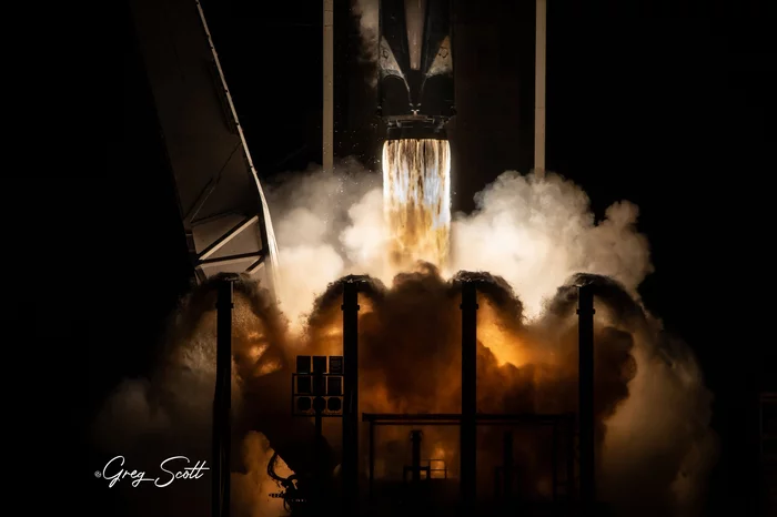 Photo from the launch of the SpaceX cargo ship to the ISS - Spacex, Cosmonautics, Space, Technologies, Spaceship, The Dragon, ISS, NASA, The photo, Longpost