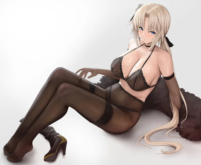 Kronshtadt (Azur Lane) - NSFW, Anime, Art, Anime art, Azur lane, Games, Hand-drawn erotica, Girls, Underwear, Tights, Boobs, Kronshtadt (Azur Lane)