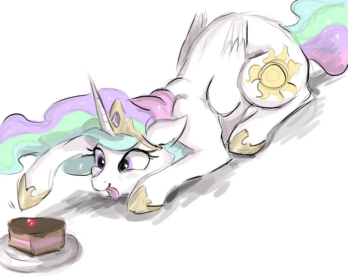 Cake Hunt - My little pony, PonyArt, Princess celestia, Buttersprinkle