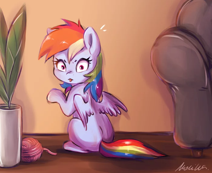 gotcha - My little pony, PonyArt, Rainbow dash, Buttersprinkle