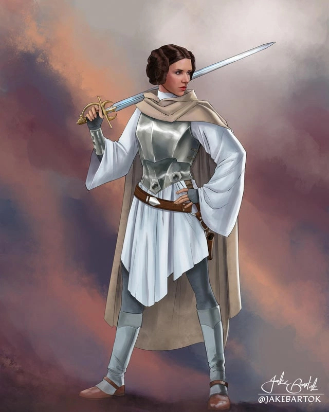 Star Wars Medieval Setting (by Jake Bartok) - Art, Star Wars, Middle Ages, Artist, Darth vader, Luke Skywalker, Chewbacca, Han Solo, Princess Leia, Mandalorian, Obi-Wan Kenobi, Yoda, Longpost