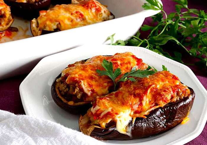 Eggplant boats with vegetables and minced meat - Preparation, Recipe, Cooking, Dinner, Snack, Food, Kitchen, Dinner, Yummy, Vegetables, Eggplant, Longpost
