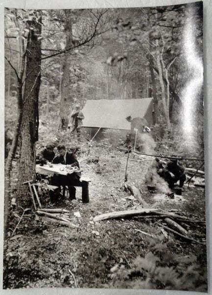 Geologists at work in the field, 1955 - Black and white photo, Old photo, the USSR, История России, History of the USSR