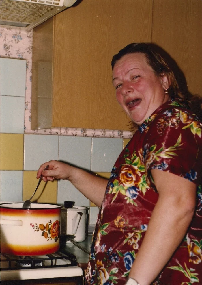 Cooking, 1990 - Old photo, История России, Kitchen, 90th