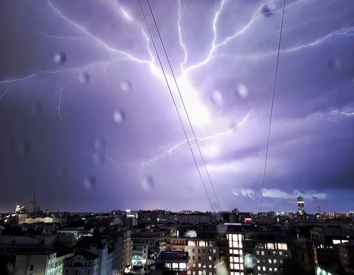 During a thunderstorm - My, Thunderstorm, Lightning, The photo