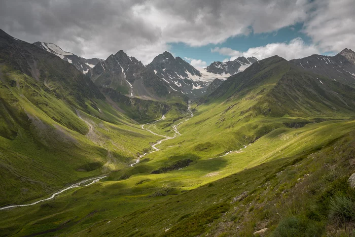 confluence of rivers - My, The mountains, Tourism, Mountain tourism, Hike, The photo, Nature, Landscape, Elbrus, Caucasus mountains