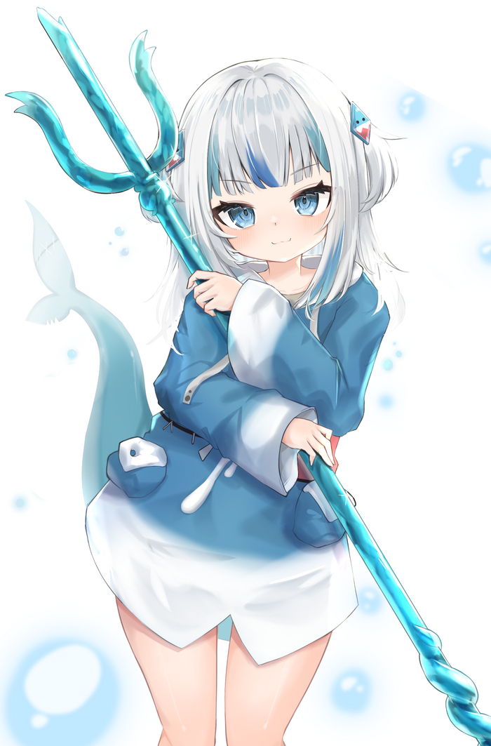 Kawai Gura , Anime Art, Hololive, Gawr Gura, Virtual YouTuber, Animal Ears, 