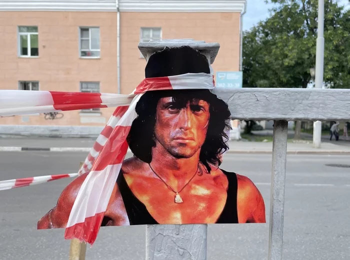 Protective Rambo - My, Street art, Yekaterinburg, Rambo, Sylvester Stallone, Movies, Боевики