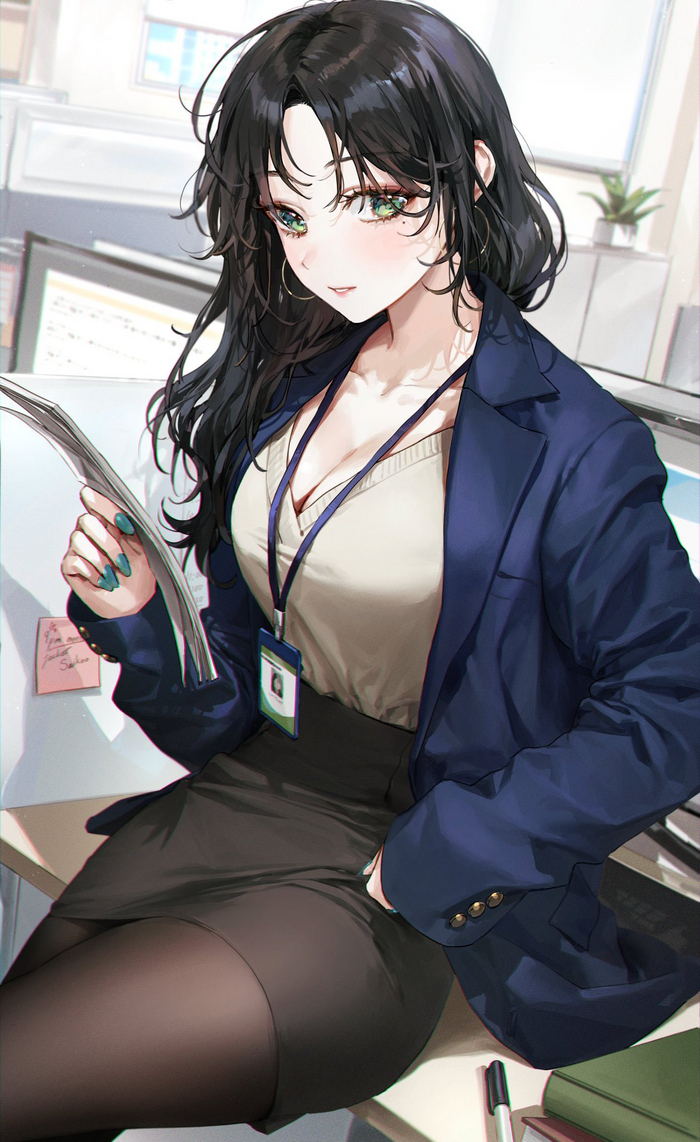 Office lady , , Anime Art, Original Character, , 