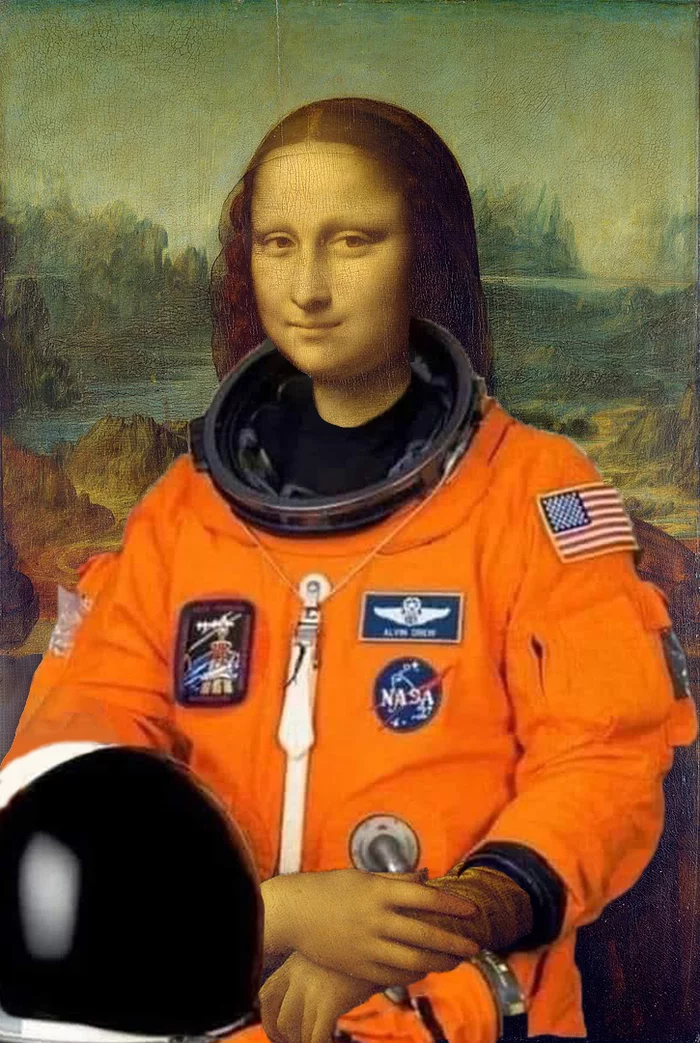 Mona Lisa - My, Images, The photo, Screenshot, Memes, Picture with text, Mona lisa, Космонавты