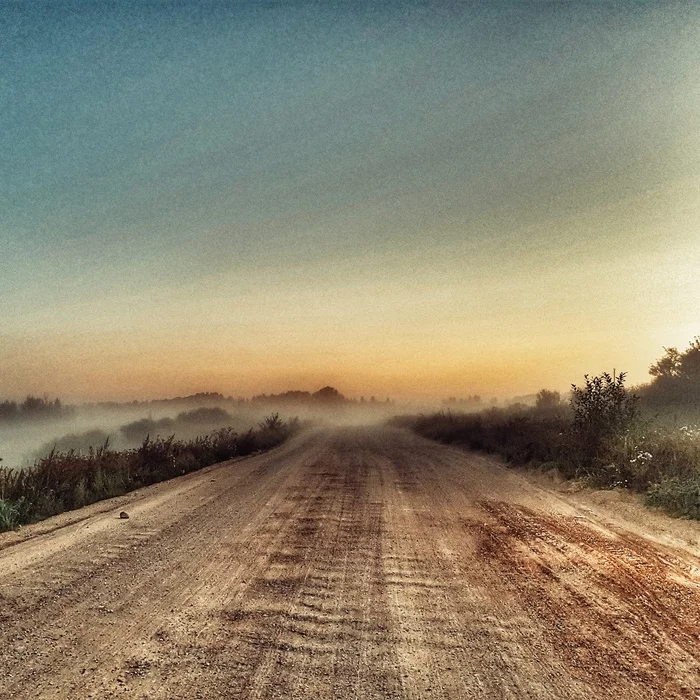 Pskov region drowned in fog - My, Vital, Travels, Tourism, Nature, Туристы, Pskov, Pskov region, Hike, Loneliness, dawn