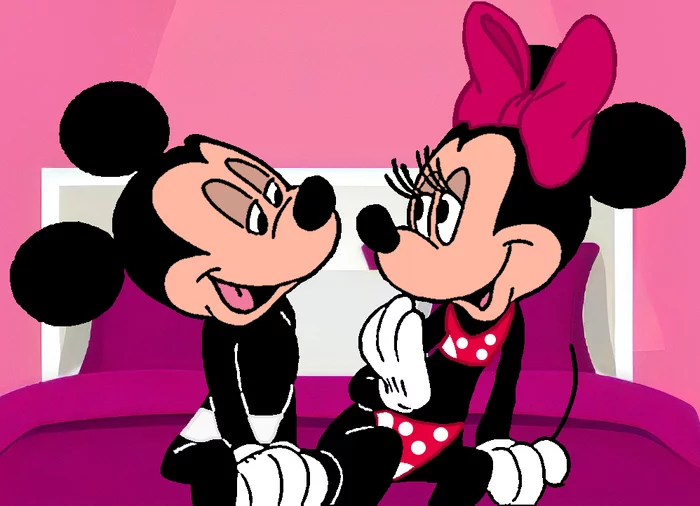 Mickey and Minnie prepare for sex - NSFW, Mickey Mouse, Minnie Mouse, Sex, Romance