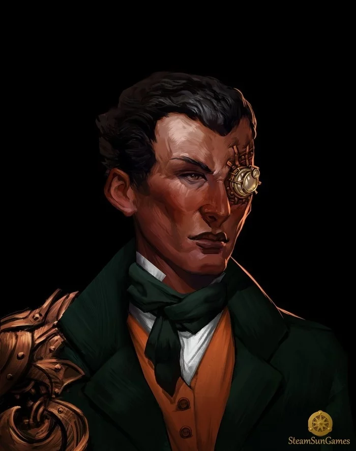 Steam Sun City Faces: Zacharias Delarue, Assistant Chancellor - My, Savage Worlds, Steampunk, Tabletop role-playing games, Role-playing games, Our NRI, RPG, alternative history