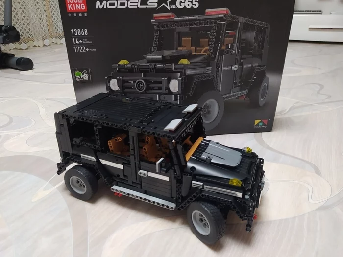 Mercedes-benz G65 from Mold King 13068 for neat and patient - My, Constructor, Lego, Hobby, Toys, Modeling, Analogue, Chinese goods, Enthusiasm, Cubes, Mercedes, SUV, Jeep, Four-wheel drive, Reducer, Stand modeling, Scale model, Longpost