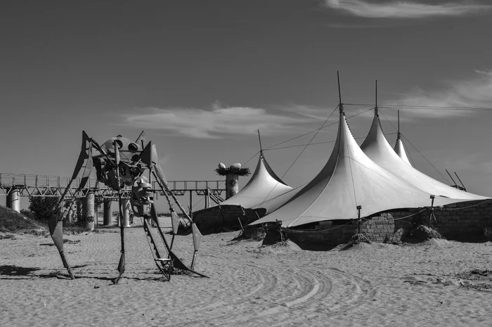 Z-City 2018 (BW) - My, Black and white, The photo, Crimea, Installation, Kazantip, Summer, Z-city