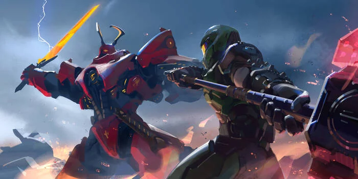 Dark Lord vs Doomguy - Art, Illustrations, Doom eternal, Doom, Doomguy, Dark Lord, Games