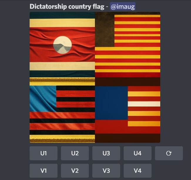 AI was asked to draw a dictatorial flag - USA, Artificial Intelligence, Politics, Midjourney