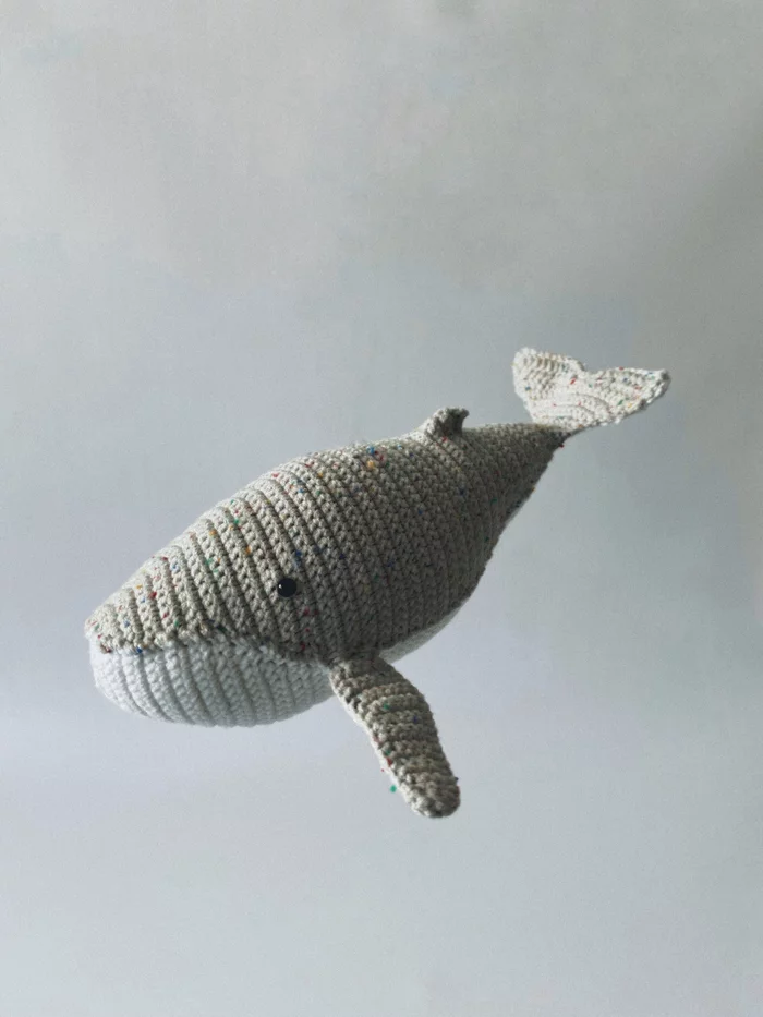 knitted whale - My, Knitting, Crochet, Needlework, Needlework without process, Hobby, Creation, Handmade, With your own hands, Whale, Toys, Knitted toys, Soft toy, Longpost