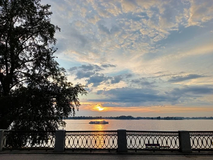 Sunset - My, Sunset, Embankment, Samara