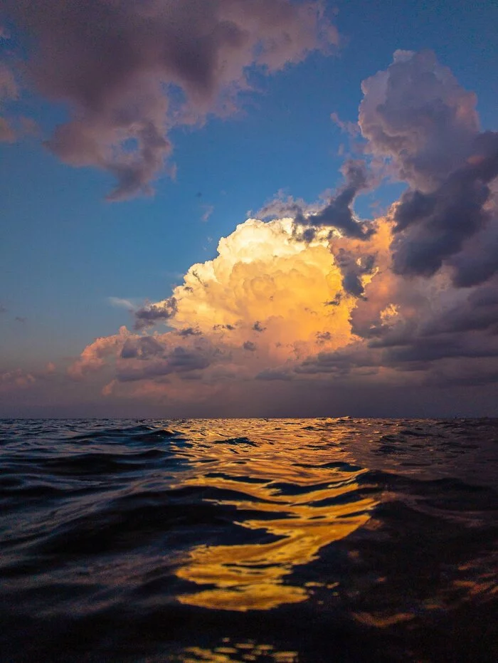 On the Sunset - The photo, Clouds, Sunset, Sea, beauty