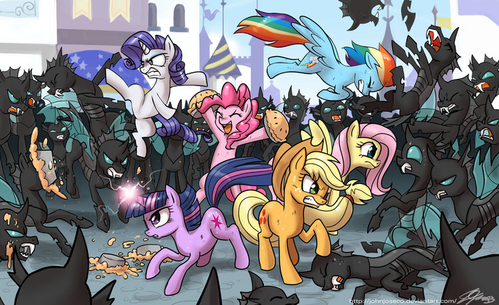    My Little Pony, Twilight Sparkle, Rarity, Pinkie Pie, Fluttershy, Applejack, Rainbow Dash, Changeling